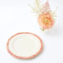 Clearance Mrs. Alice Pink Geometric Bamboo Starter Plate (Set Of 4)