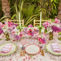 Clearance Mrs. Alice Pink Geometric Bamboo Starter Plate (Set Of 4)
