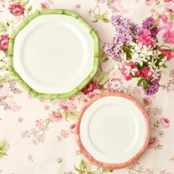 Clearance Mrs. Alice Pink Geometric Bamboo Starter Plate (Set Of 4)