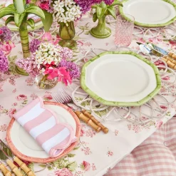 Clearance Mrs. Alice Pink Geometric Bamboo Starter Plate (Set Of 4)