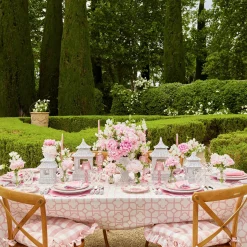 Outlet Mrs. Alice Pink Gingham Ruffle Seat Pad Cushion