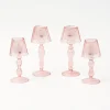 Discount Mrs. Alice Pink Glass Lantern Tea Light Holder Set