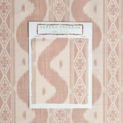 Online Mrs. Alice Pink Ikat Stripe Fabric