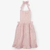 Hot Mrs. Alice Pink Leopard Frilled Apron