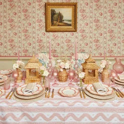 Hot Mrs. Alice Pink Leopard Ikat Tablecloth