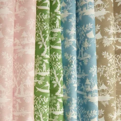 Online Mrs. Alice Pink Pagoda Garden Fabric