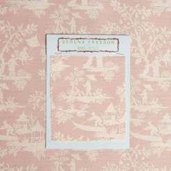 Online Mrs. Alice Pink Pagoda Garden Fabric