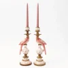 Hot Mrs. Alice Pink Parrot Candle Holder (Pair)