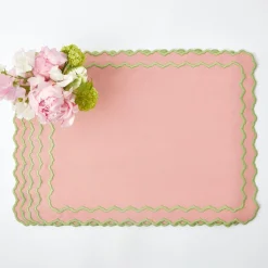 Online Mrs. Alice Pink Penelope Placemats (Set Of 4)