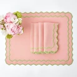 Online Mrs. Alice Pink Penelope Placemats (Set Of 4)