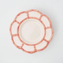 Clearance Mrs. Alice Pink Petal Bamboo Dinner Plates (Set Of 4)