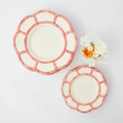 Hot Mrs. Alice Pink Petal Bamboo Dinner Plate
