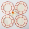 Discount Mrs. Alice Pink Petal Bamboo Dinner Plates (Set Of 4)