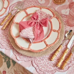 Discount Mrs. Alice Pink Petal Bamboo Dinner Plates (Set Of 4)