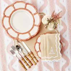 Discount Mrs. Alice Pink Petal Bamboo Dinner Plates (Set Of 4)