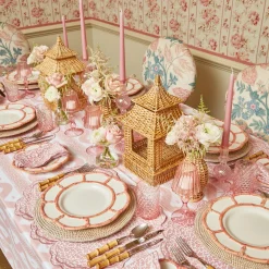 Discount Mrs. Alice Pink Petal Bamboo Dinner Plates (Set Of 4)