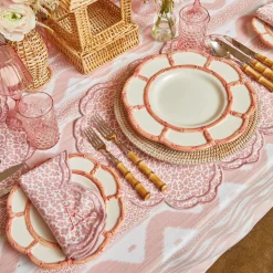 Discount Mrs. Alice Pink Petal Bamboo Dinner Plates (Set Of 4)