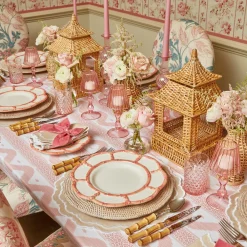 Discount Mrs. Alice Pink Petal Bamboo Dinner Plate