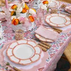 Best Mrs. Alice Pink Petal Bamboo Dinner & Starter Plates (Set Of 8)