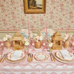 Outlet Mrs. Alice Pink Petal Bamboo Starter Plates (Set Of 4)