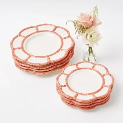 New Mrs. Alice Pink Petal Bamboo Starter Plates (Set Of 4)