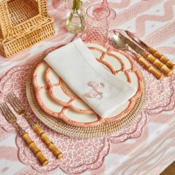 Online Mrs. Alice Pink Petal Bamboo Starter Plate