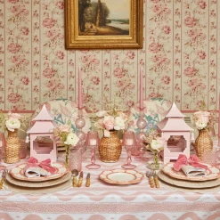 New Mrs. Alice Pink Petal Bamboo Starter Plates (Set Of 4)
