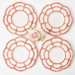Best Mrs. Alice Pink Petal Bamboo Starter Plate