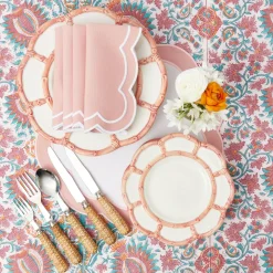 Best Mrs. Alice Pink Petal Bamboo Starter Plate