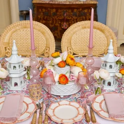 Best Mrs. Alice Pink Petal Bamboo Starter Plate