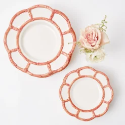 Best Mrs. Alice Pink Petal Bamboo Starter Plate