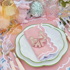 Online Mrs. Alice Pink Rattan Napkin Bow (Set Of 4)