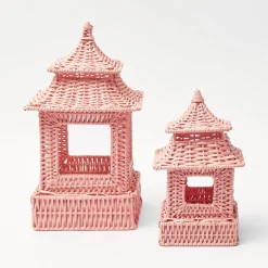 Best Mrs. Alice Pink Rattan Pagoda Lantern