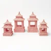 Discount Mrs. Alice Pink Rattan Pagoda Lantern Set