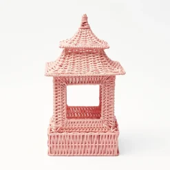 Discount Mrs. Alice Pink Rattan Pagoda Lantern
