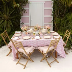 Sale Mrs. Alice Pink Trailing Ferns Tablecloth