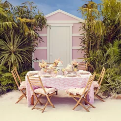Sale Mrs. Alice Pink Trailing Ferns Tablecloth