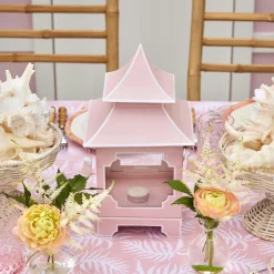 Clearance Mrs. Alice Powder Pink Pagoda Lantern