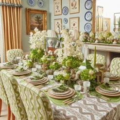 New Mrs. Alice Putty Ikat Tablecloth