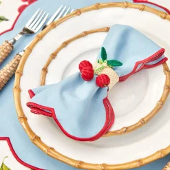 Sale Mrs. Alice Raffia Cherry Napkin Holders (Set Of 4)