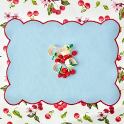 Sale Mrs. Alice Raffia Cherry Napkin Holders (Set Of 4)