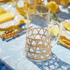Outlet Mrs. Alice Raffia Water Glasses & Jug Set