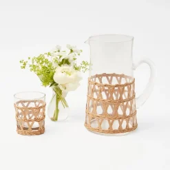 Best Mrs. Alice Raffia Water Glasses & Jug Set