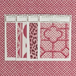 New Mrs. Alice Raspberry Pink Lotus Flower Fabric