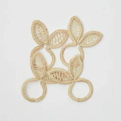 Online Mrs. Alice Rattan Bunny Napkin Rings (Set Of 4)