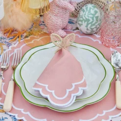Online Mrs. Alice Rattan Bunny Napkin Rings (Set Of 4)