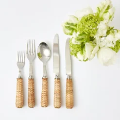 Clearance Mrs. Alice Rattan Cutlery (5 Piece)