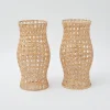 Outlet Mrs. Alice Rattan Hurricane Lantern (Pair)