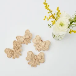 Outlet Mrs. Alice Rattan Napkin Bows (Set Of 4)