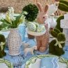Online Mrs. Alice Rattan Ribboned Rabbit With Basket (Pair)